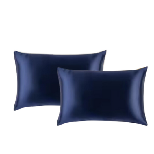 Voordeelset van twee donkerblauwe zijden kussenslopen – luxueus en kalmerend slaapritueel met Empowherment in Nederland
